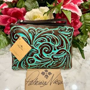 Patricia Nash Cassini Turquoise Wristlet